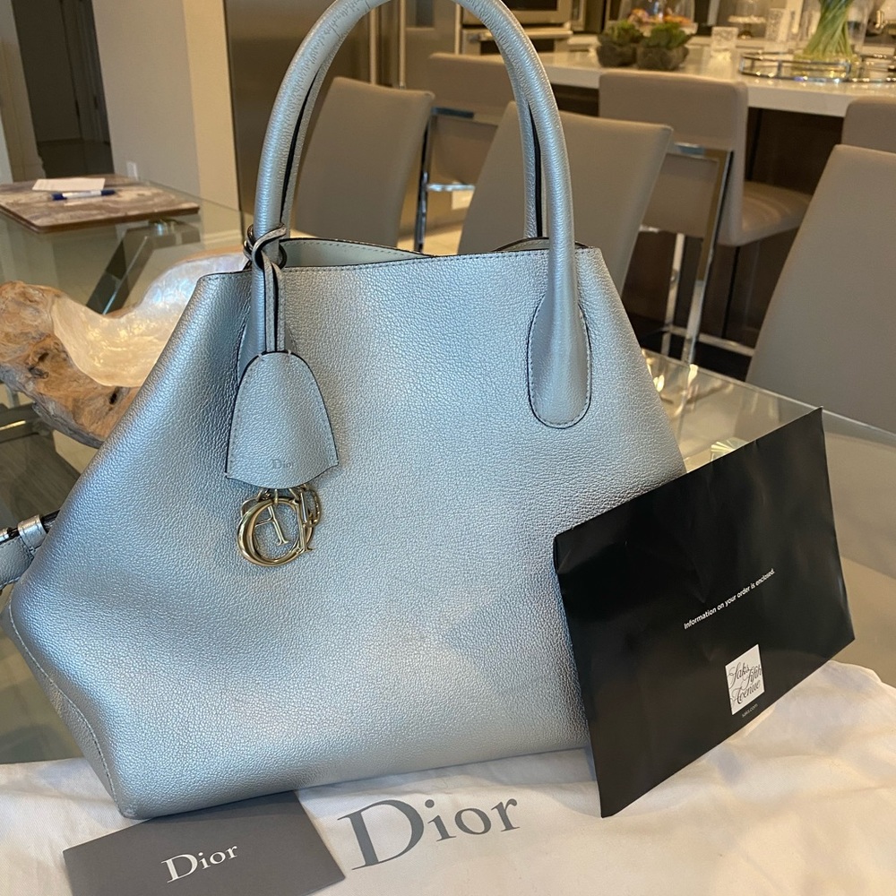 Dior Open Bar Tote Silver